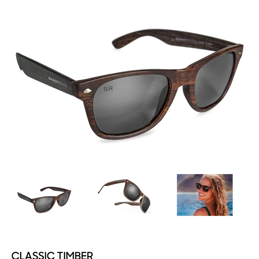 Shady rays  deep timber sunglasses new